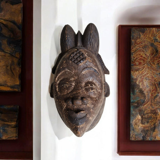 Máscara etnia Punu ( Gabon arte africano)  Punu ethnic mask ( Gabon African art)