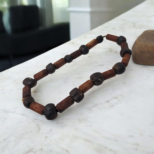 African Ikin Iroko Necklace, Protection, Vodun secrets, traditional African art