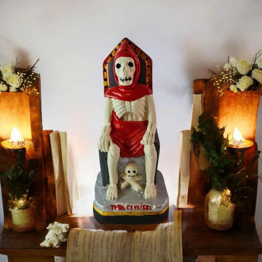 Figura Yeso Exú Tata Caveira , Candomble , kimbisa, Umbanda
