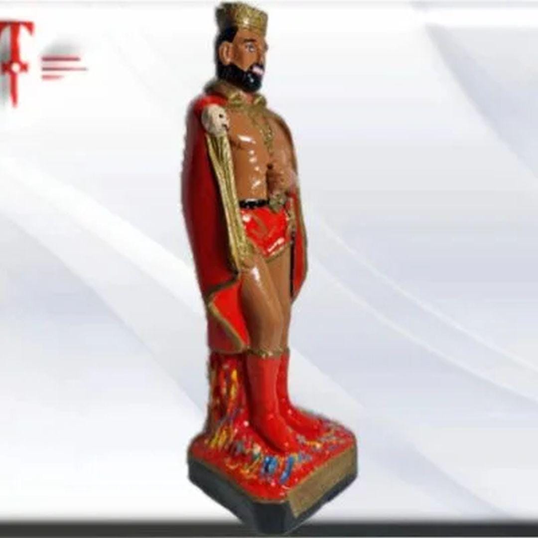 Estatua , Figura , exu rey de las 7 encrucijadas , kimbisa, umbanda, candomble
