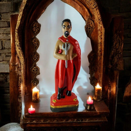 Figura Yeso exu Porteira , Candomble , kimbisa, Umbanda