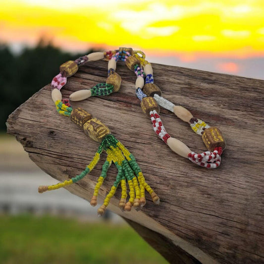Collar Ogbe Yonó Haya - Babalawo - Santeria Palo Mayombe