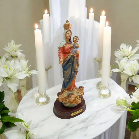 Nuestra Señora de la salud ( Saude ) con niño , virgenes y santos catolicos
