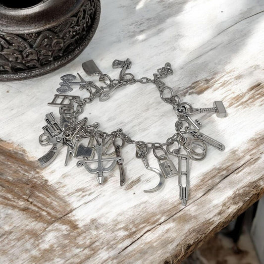 Achabá pulsera con las 21 piezas de Oggun Ifá Santeria  Palo Mayombe