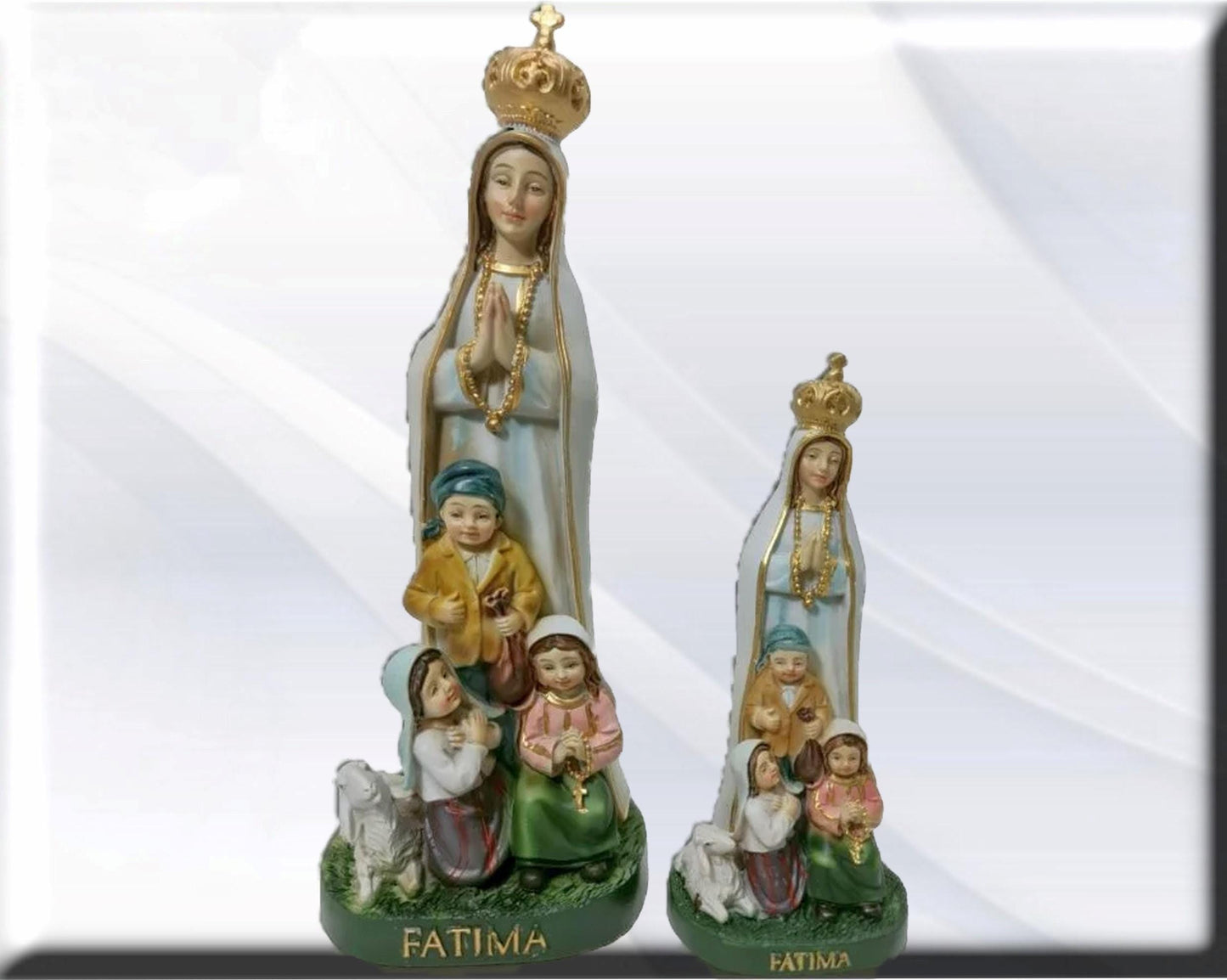 Nuestra señora de Fátima con pastores . Catholic Saints and Virgins, Religious products,