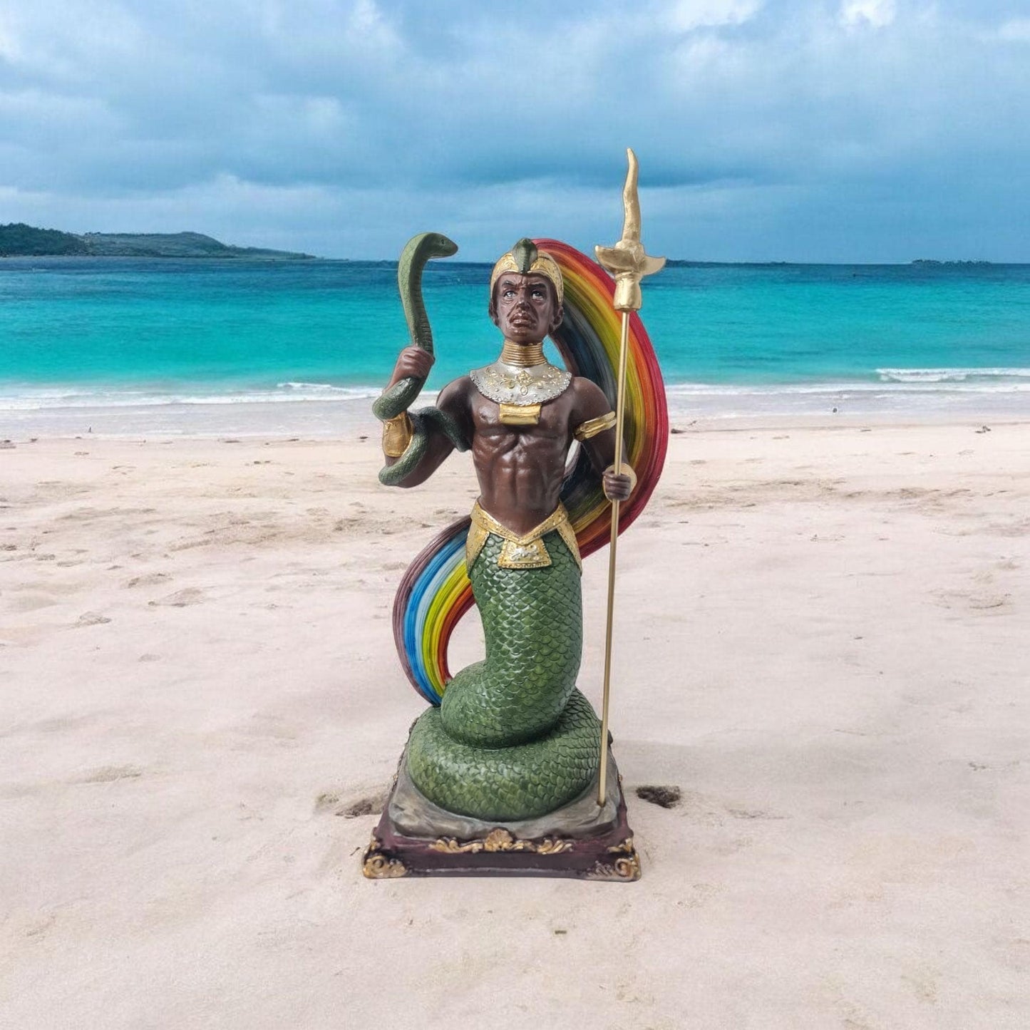 Estatua de Oshumaré con arco iris  ,Santería, Candomble , kimbisa, Umbanda