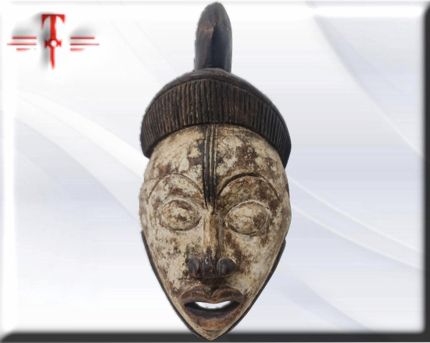 Antigua mascara africana Punu arte africano
