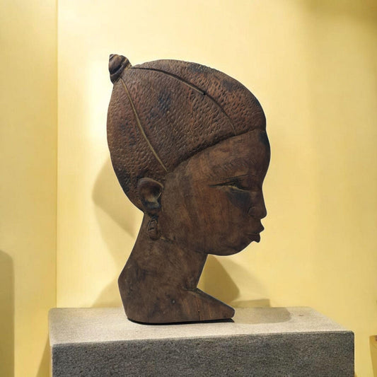 Antigua máscara Mujer , arte africano , galería de arte