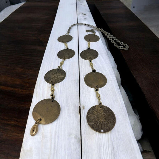 Ekuele ekwele opele de Orula Orunmila Ifá Santeria , grabado bronce