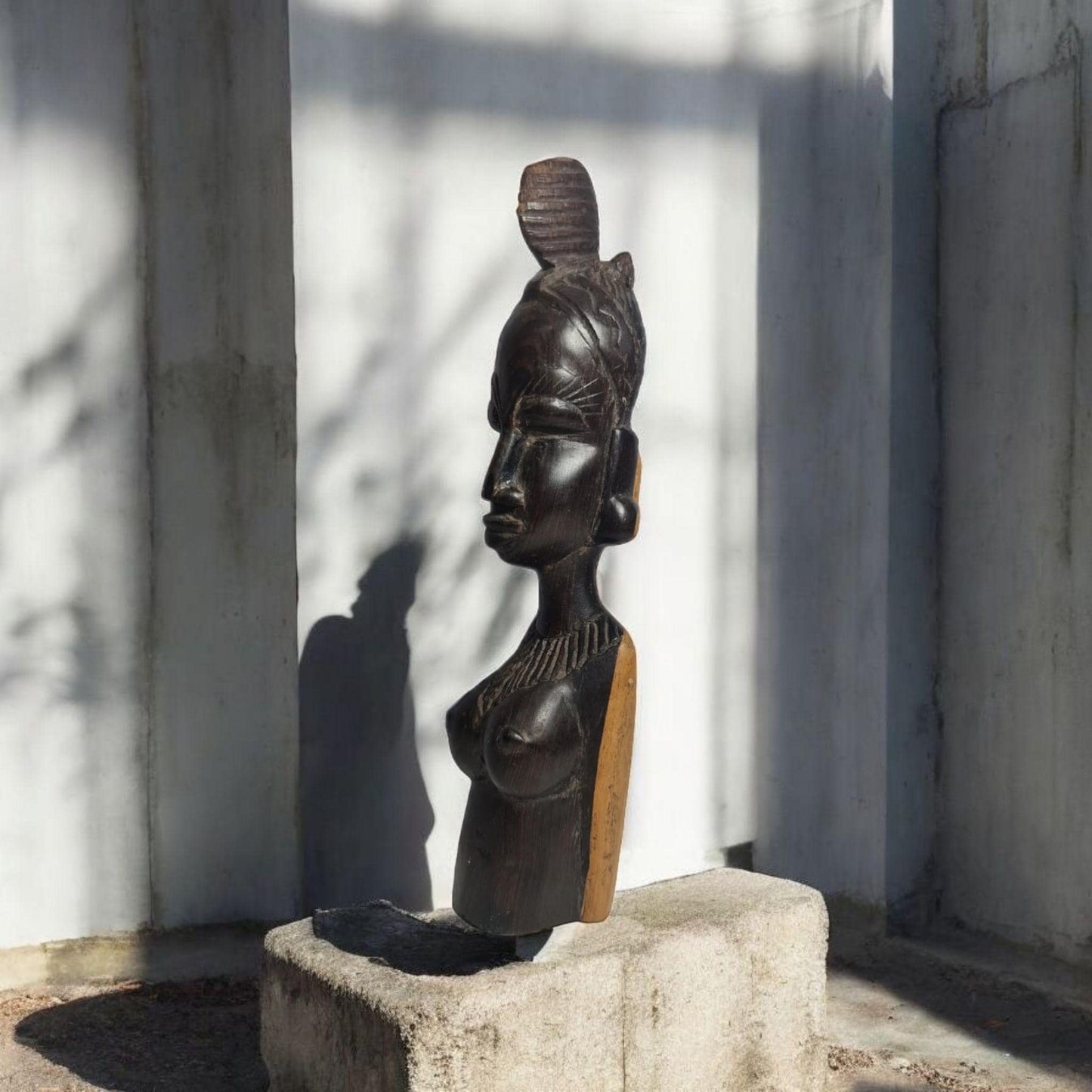 Busto mujer africana   Galería arte , antigüedad , artesanías africanas