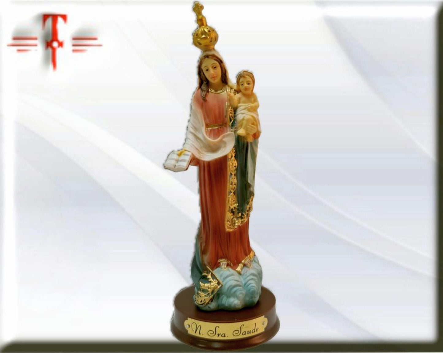 Nuestra Señora de la salud ( Saude ) con niño , virgenes y santos catolicos