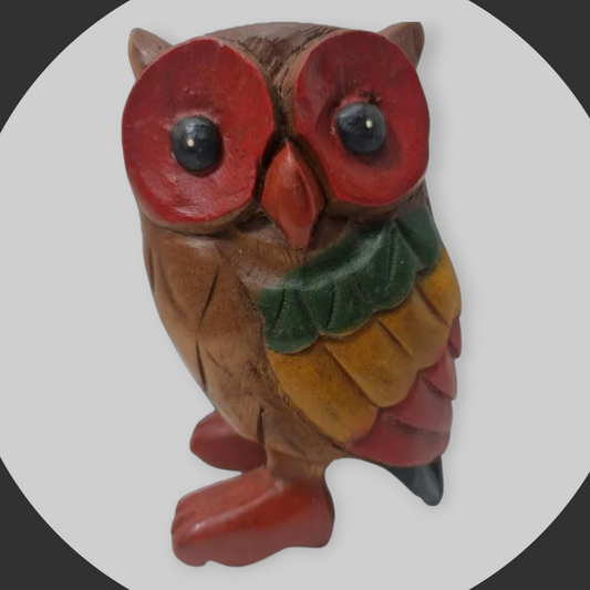 Buho madera 13cm