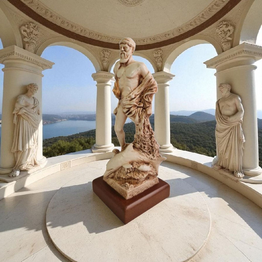 Statue des Gottes Dagda, mythologische Götter, esoterische und religiöse Gegenstände, handbemalt