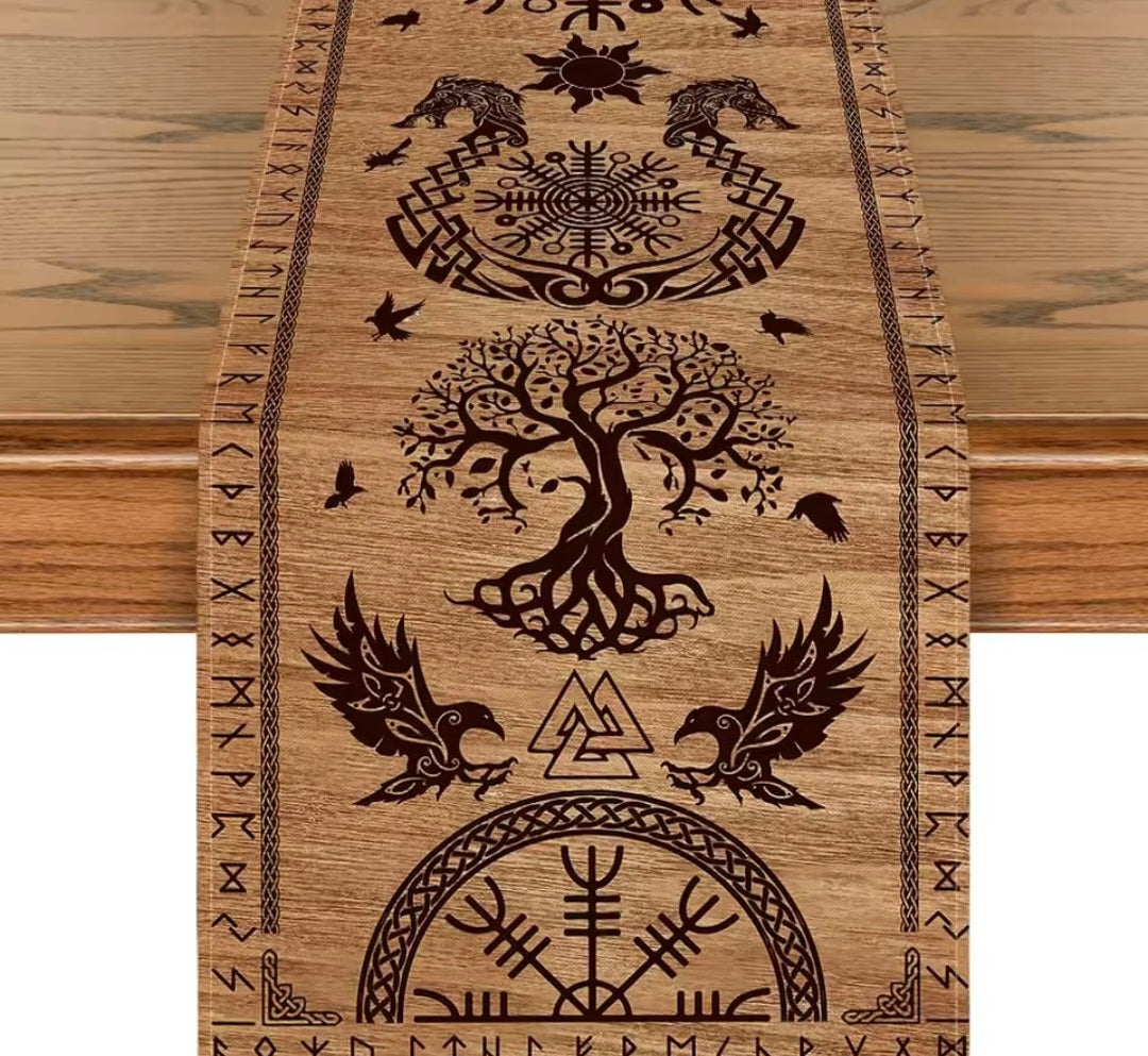 cubre mesa , tapiz , mantel, mitología nordica