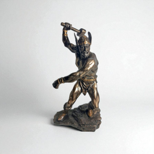 Statue des Gottes Dagda, mythologische Götter, esoterische und religiöse Gegenstände, handbemalt