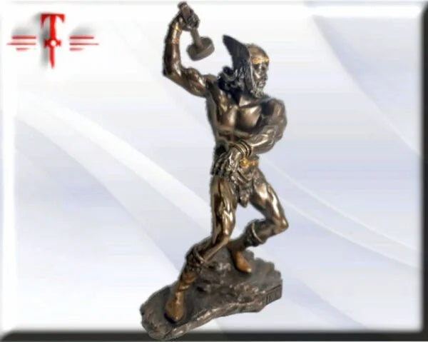 Statue des Gottes Dagda, mythologische Götter, esoterische und religiöse Gegenstände, handbemalt