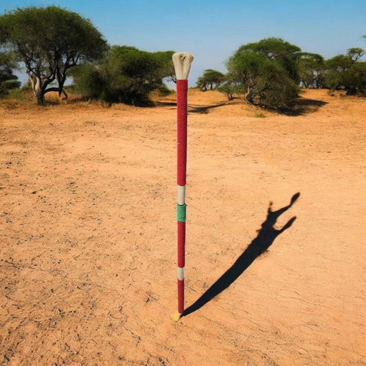 Bastón Hueso de carga Eggun con hueso y forrado de cuentas, santería , Palo Mayombe , voodoo