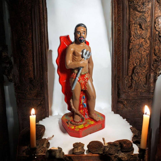 Figura Yeso exu Morcego , Candomble , kimbisa, Umbanda