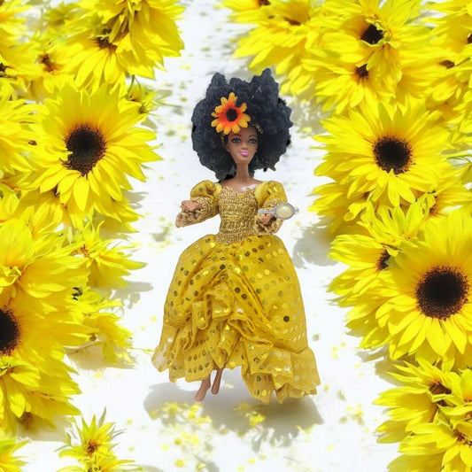 Muñeca Orisha Oshún , Diosa de las aguas dulces , Deidad del Panteón Yoruba