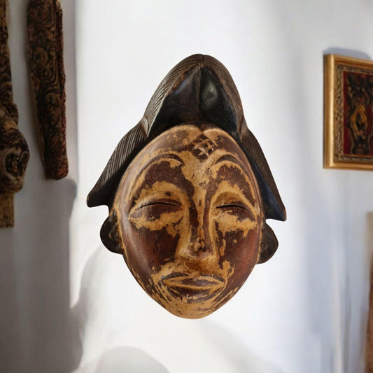 Máscara etnia Punu ( Gabon arte africano)  Punu ethnic mask ( Gabon African art)