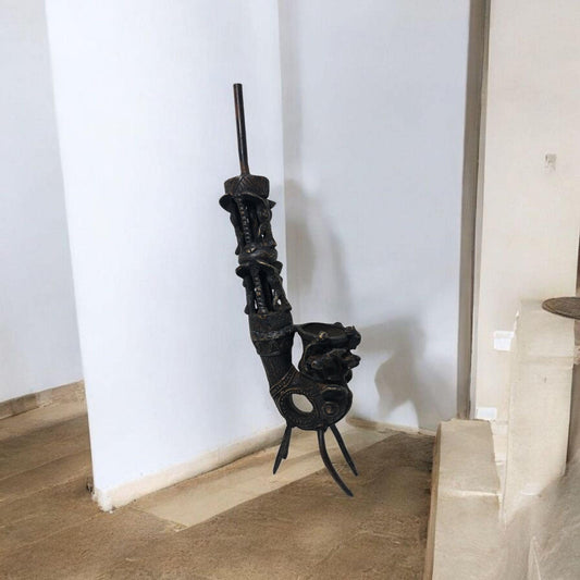 Antigua Pipa bronce  Arte africano , galería de arte