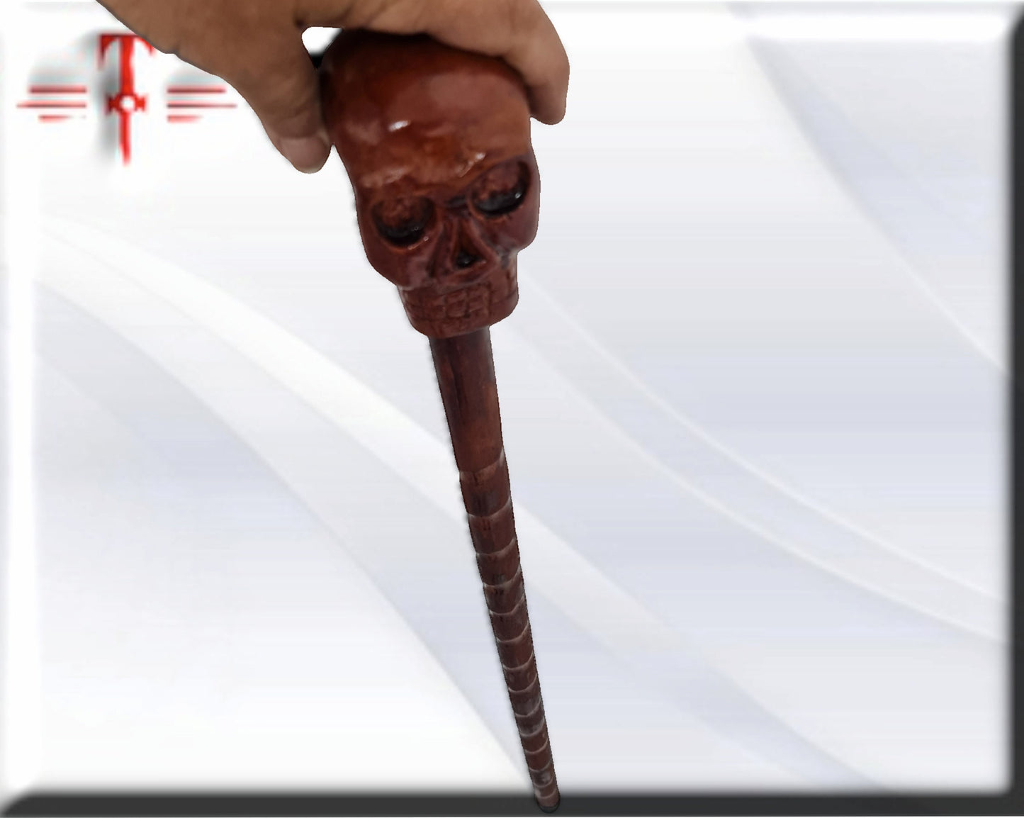 Bastón de carga Eggun con calavera , santería , Palo Mayombe , voodoo