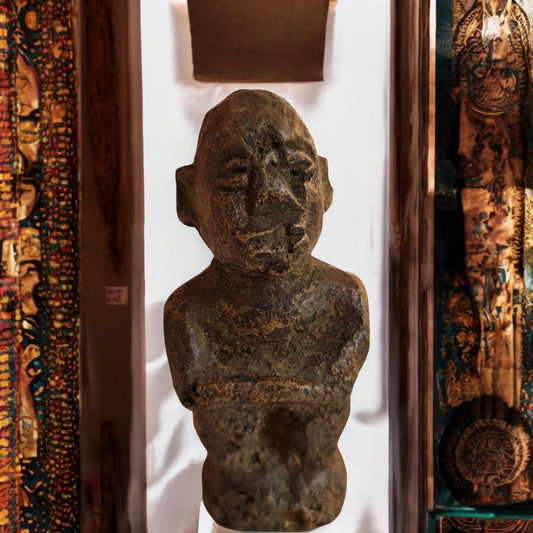 Antigua estatuilla de bronce de Benín Arte Africano , galeria de arte