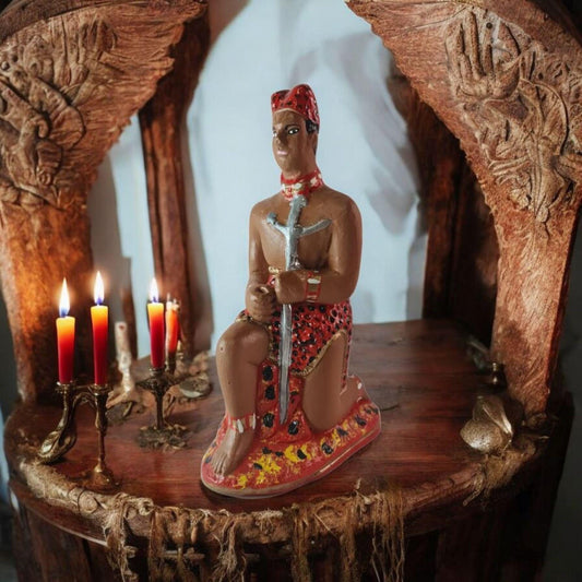 Figura Yeso exu Tranca Ruas , Candomble , kimbisa, Umbanda