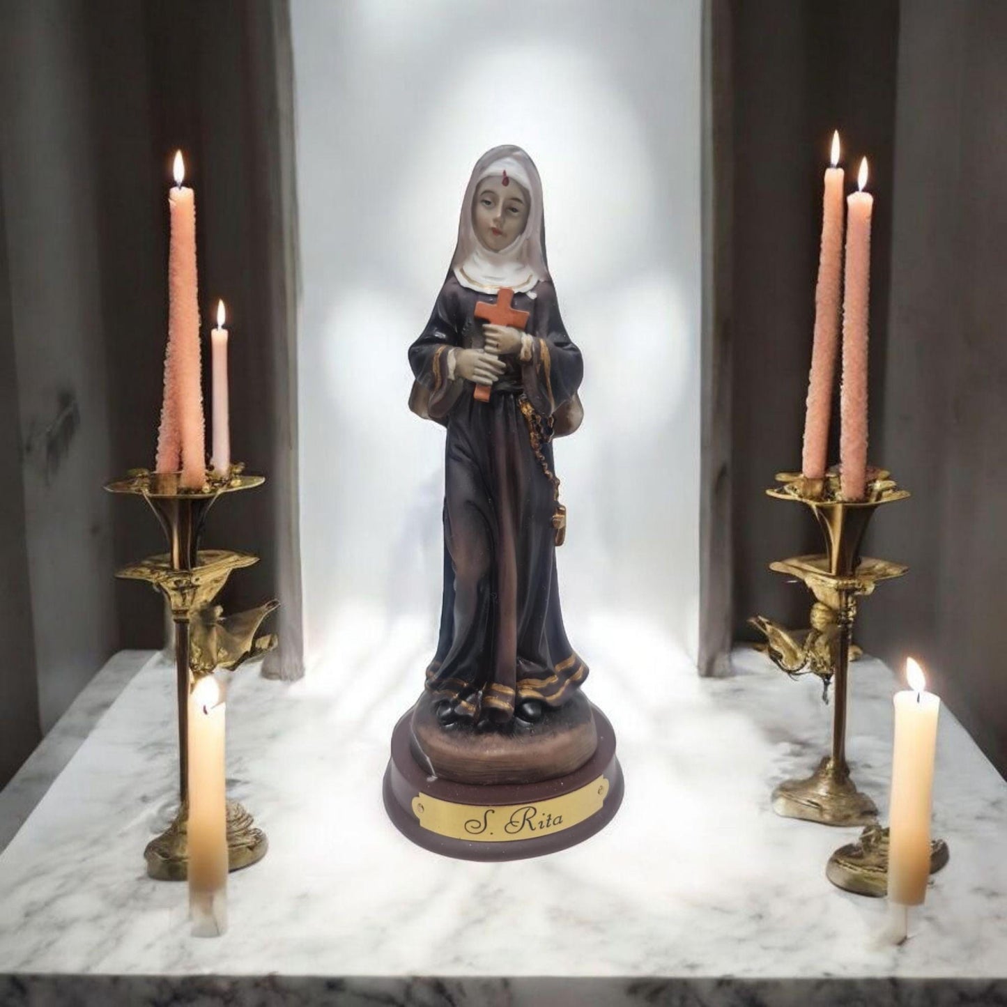 Estatua Santa Rita de Casia  . Catholic Saints and Virgins, Religious products,