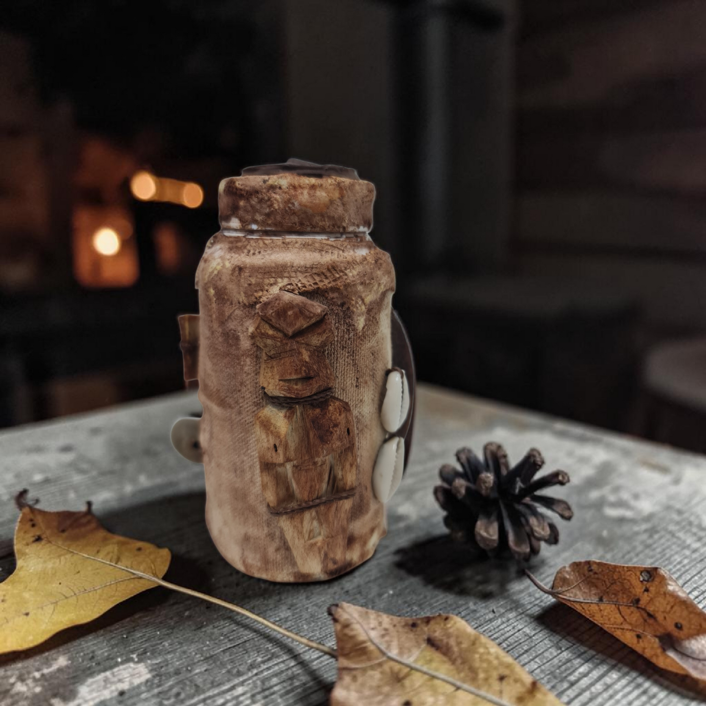 Flasche mit magischem Pulver, um Menschen fernzuhalten, Voodoo, afrikanischer Voodoo