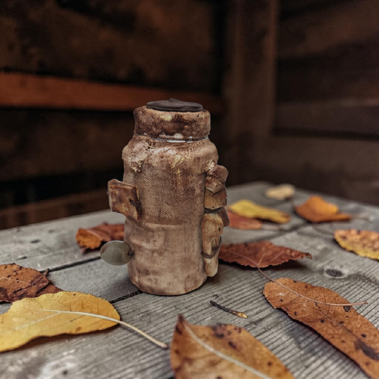 Flasche mit magischem Pulver, um Menschen fernzuhalten, Voodoo, afrikanischer Voodoo