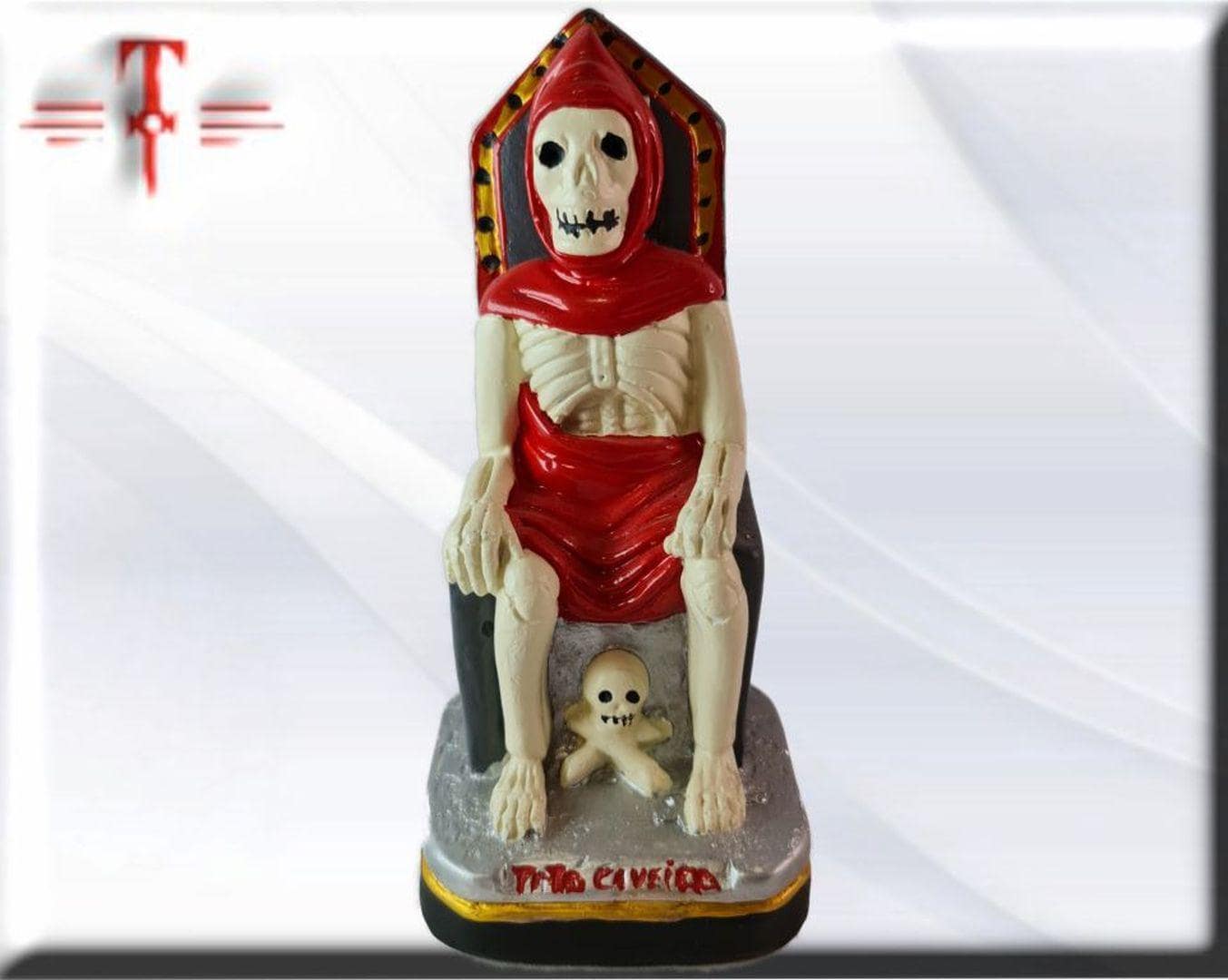 Figura Yeso Exú Tata Caveira , Candomble , kimbisa, Umbanda