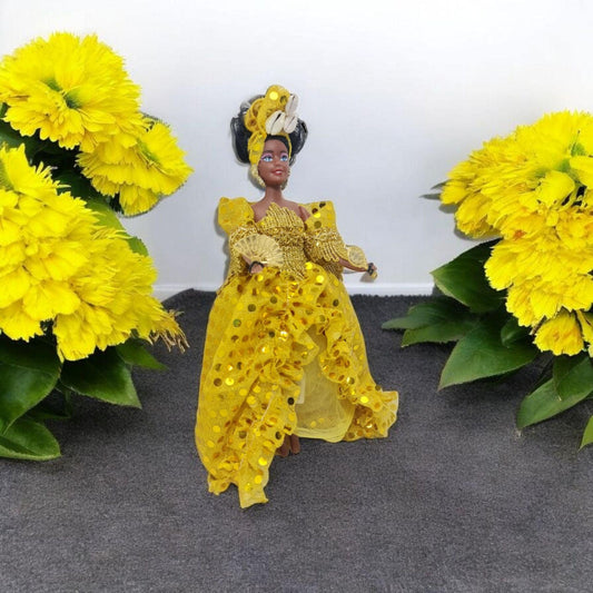 Muñeca Orisha Oshún , Diosa de las aguas dulces , Deidad del Panteón Yoruba