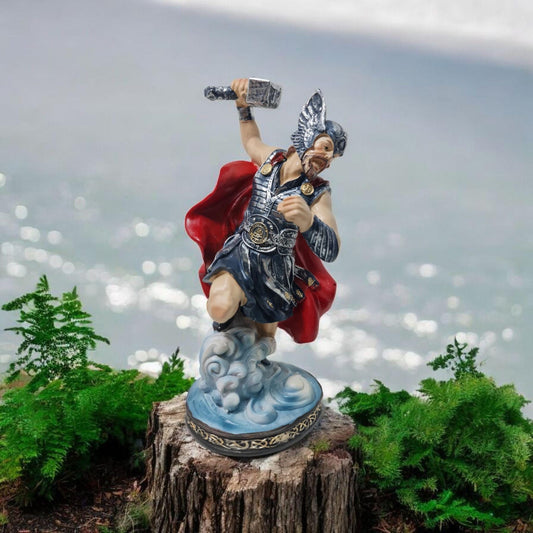 Estatua Dios Thor , dioses mitologicos , articulos esotéricos y religiosos , pintado a mano