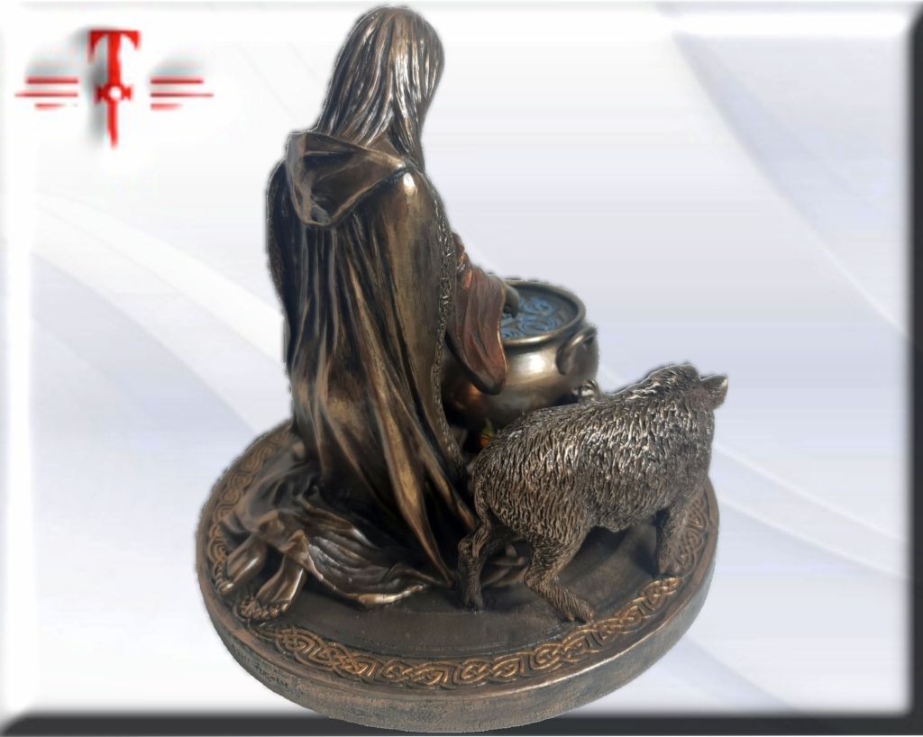 Statue des Gottes Dagda, mythologische Götter, esoterische und religiöse Gegenstände, handbemalt