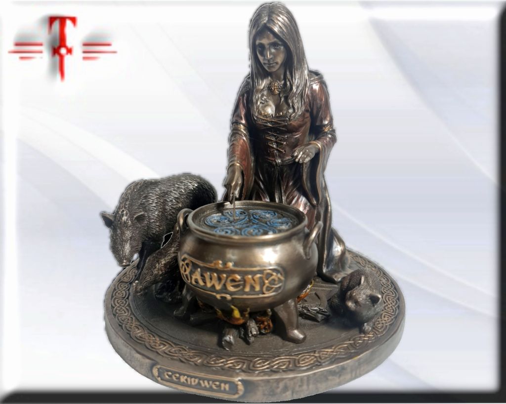 Statue des Gottes Dagda, mythologische Götter, esoterische und religiöse Gegenstände, handbemalt