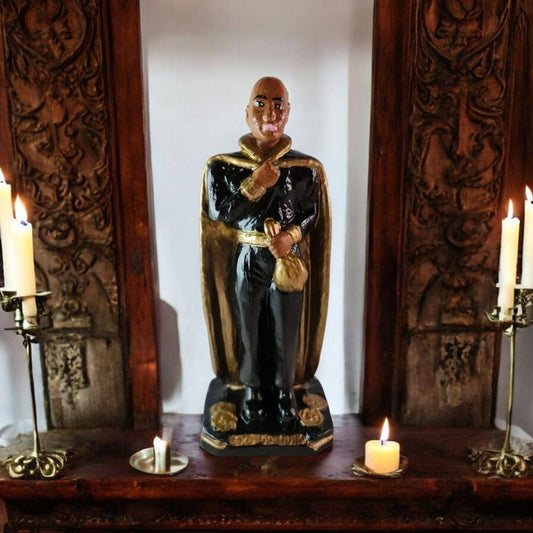 Figura Yeso exu del Oro , Candomble , kimbisa, Umbanda