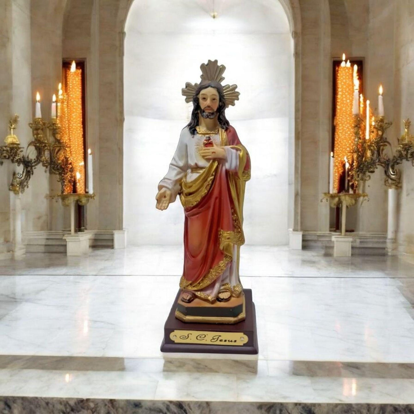 Sagrado corazón de Jesús , virgenes y santos catolicos