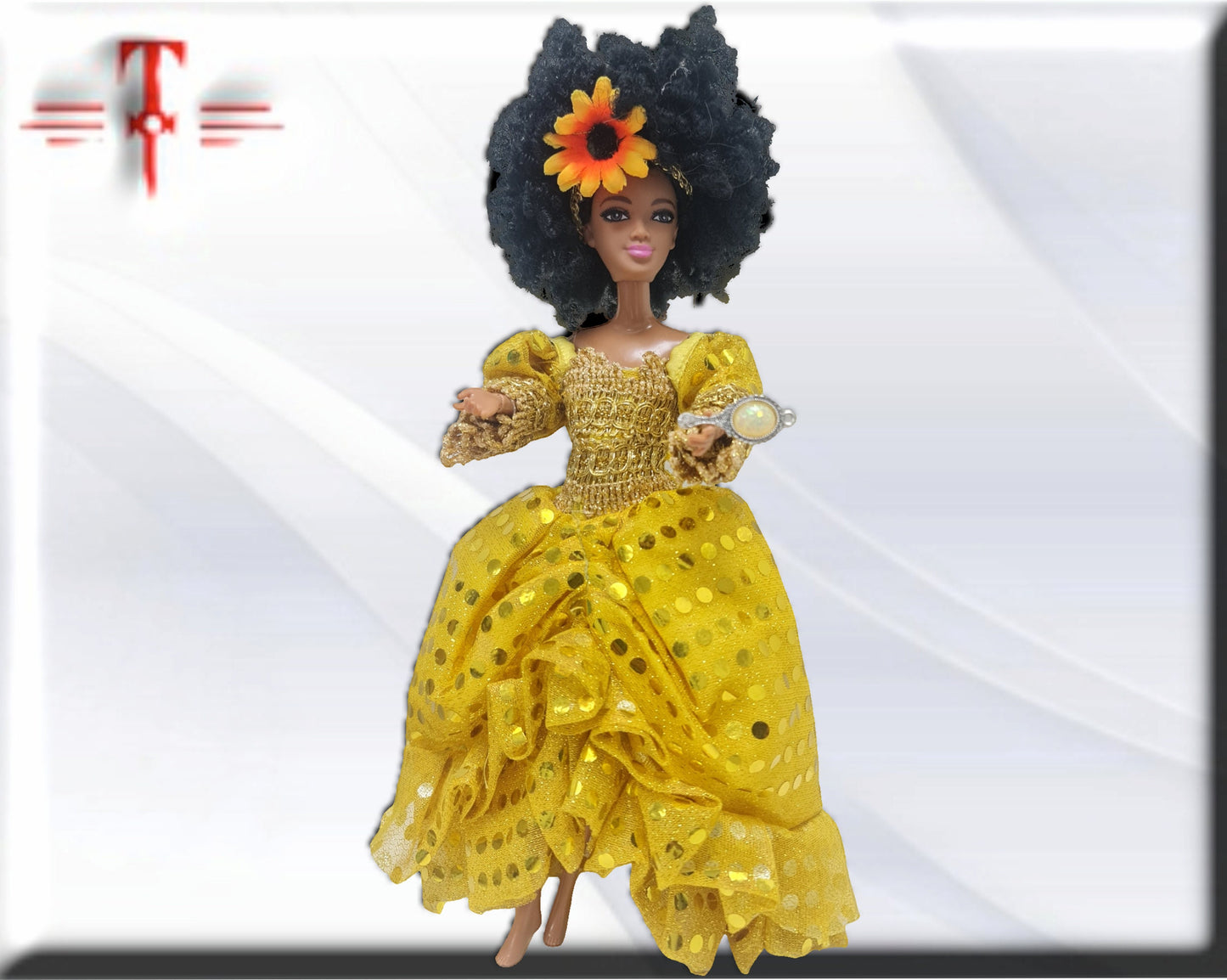 Muñeca Orisha Oshún , Diosa de las aguas dulces , Deidad del Panteón Yoruba