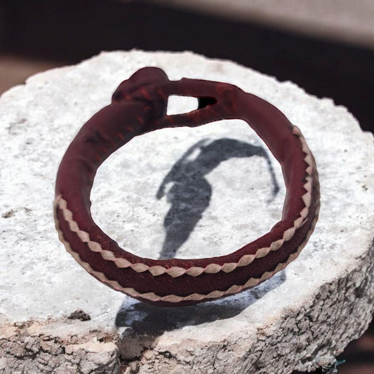 Brazalete de cuero proteccion y atraccion de suerte y dinero , Original from Benín Protection , amuleto
