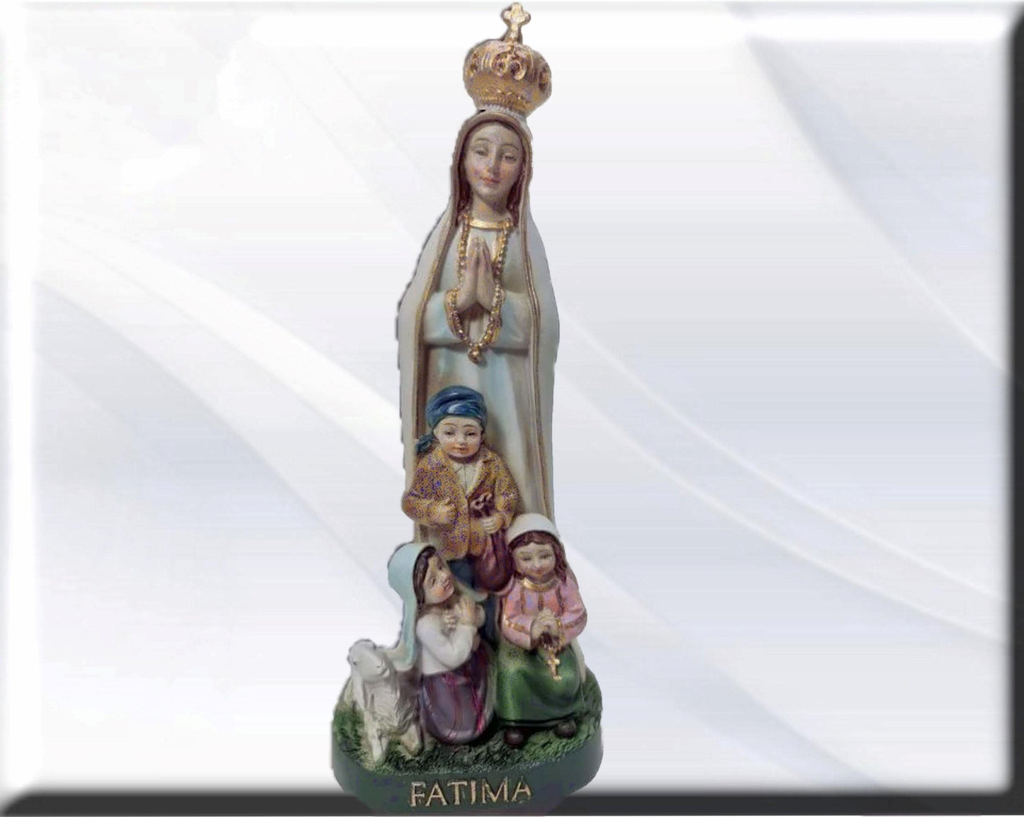 Nuestra señora de Fátima con pastores . Catholic Saints and Virgins, Religious products,