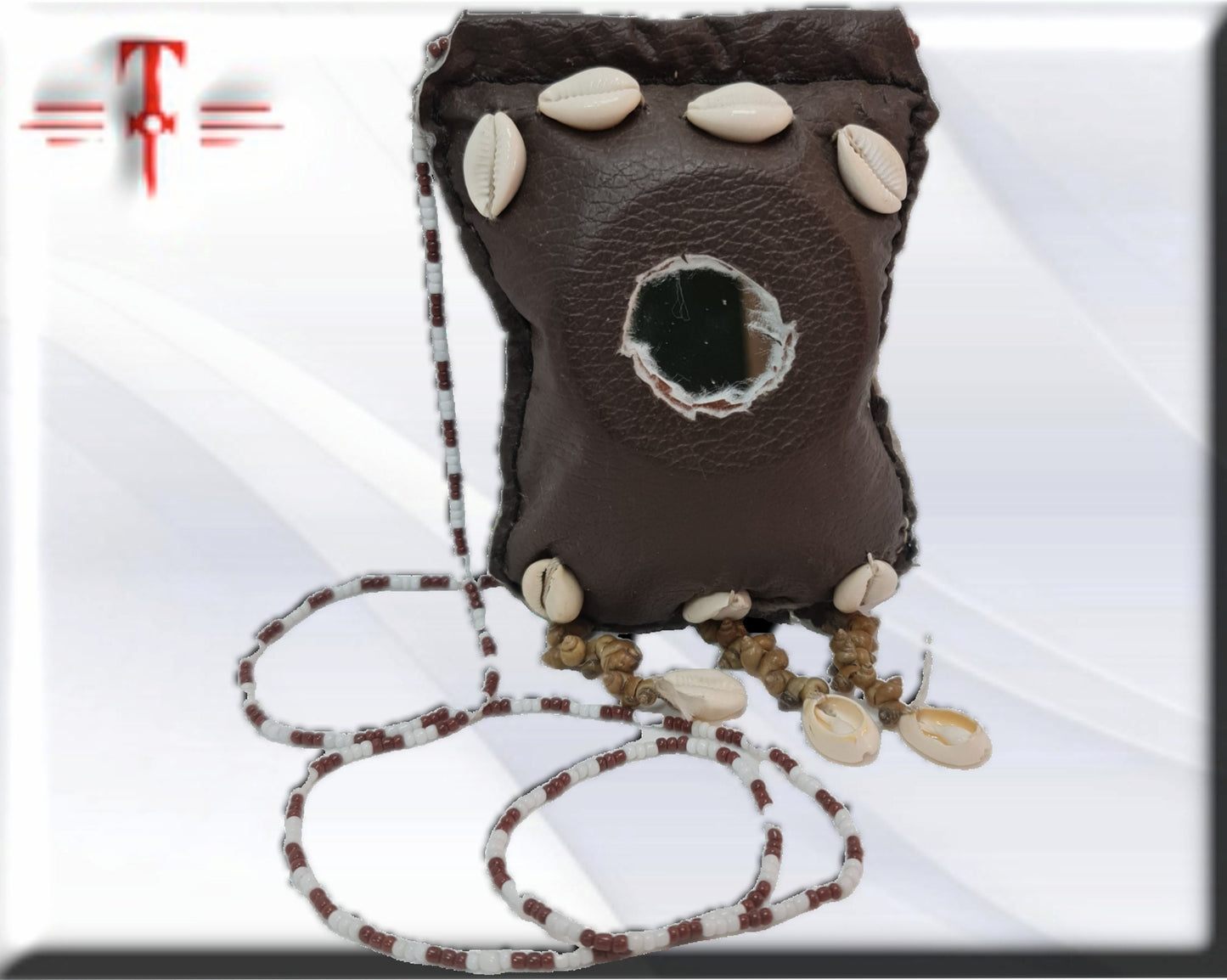 Amulett-Halskette zur Steigerung der Hellsichtigkeit, traditionelle afrikanische Fon-Handwerkskunst