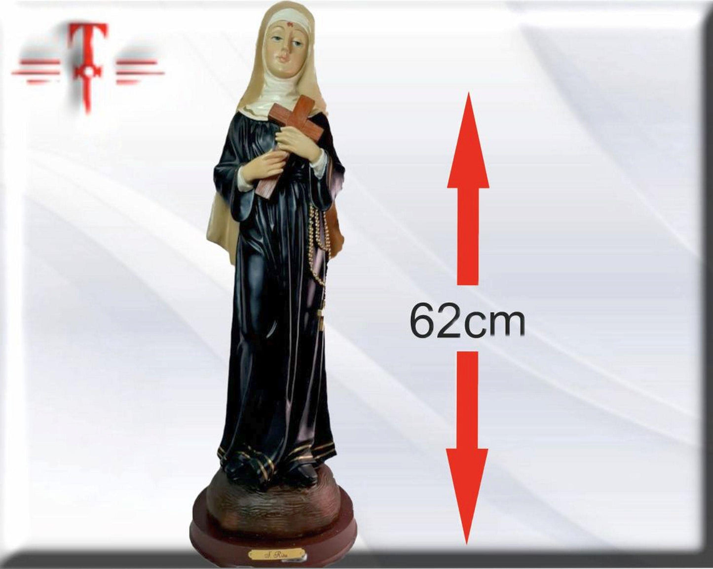 Estatua Santa Rita de Casia 62cm . Catholic Saints and Virgins, Religious products,
