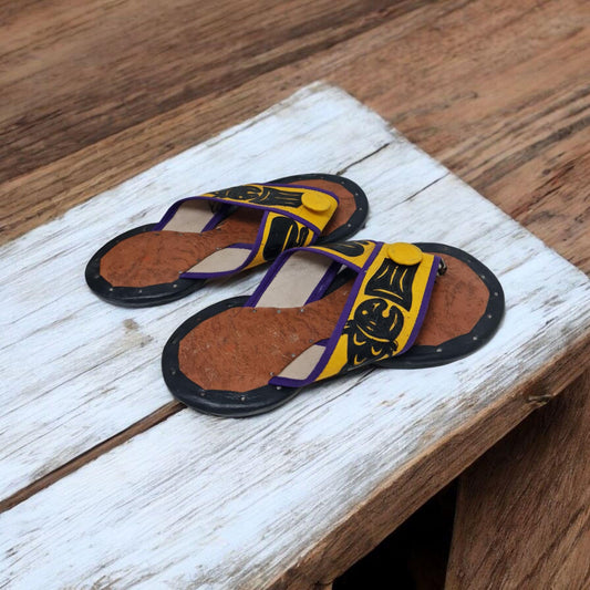 Chanclas africanas hechas a mano, arte africano