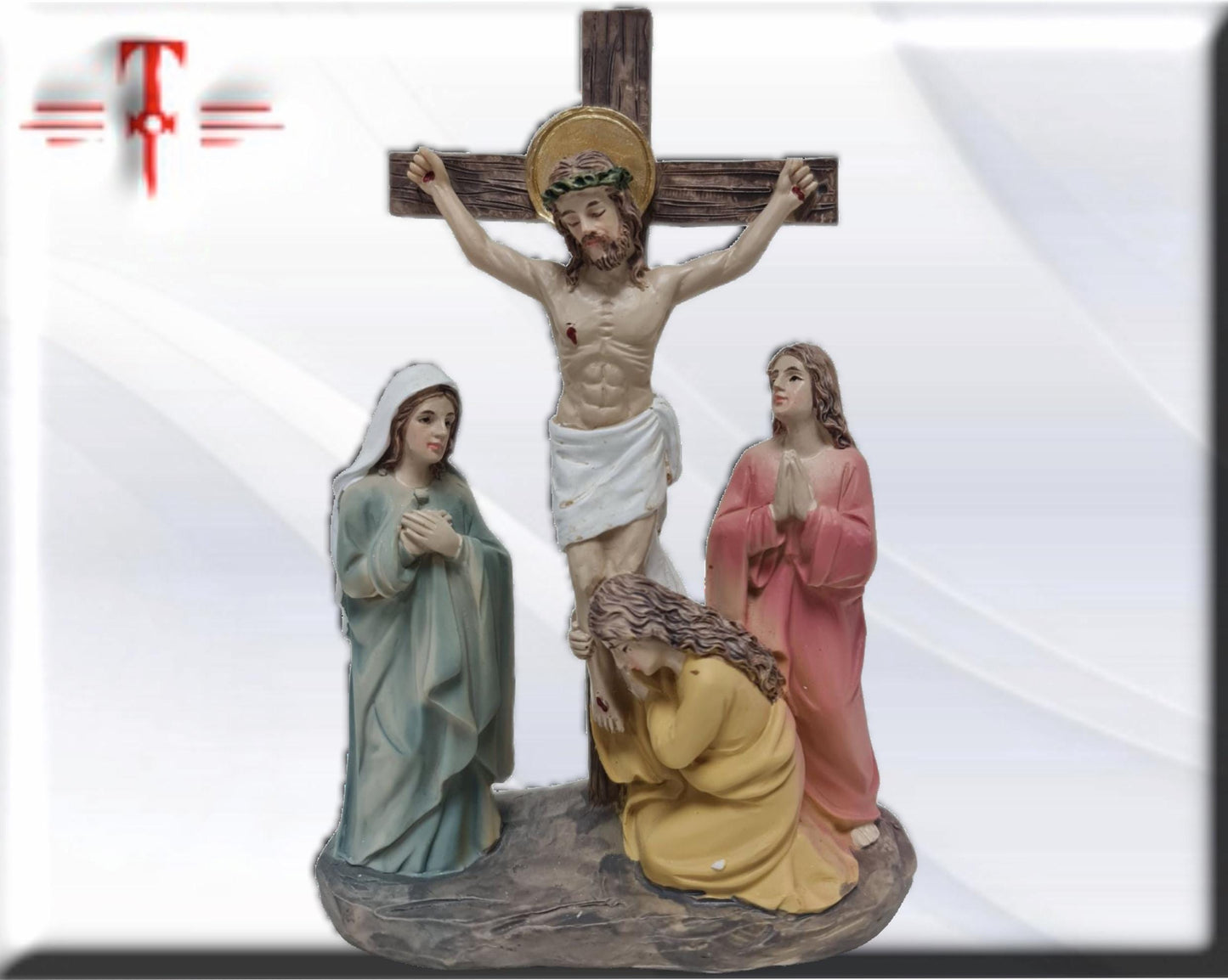 Cruz de Jesus con las 3 Marias  . Catholic Saints and Virgins, Religious products,