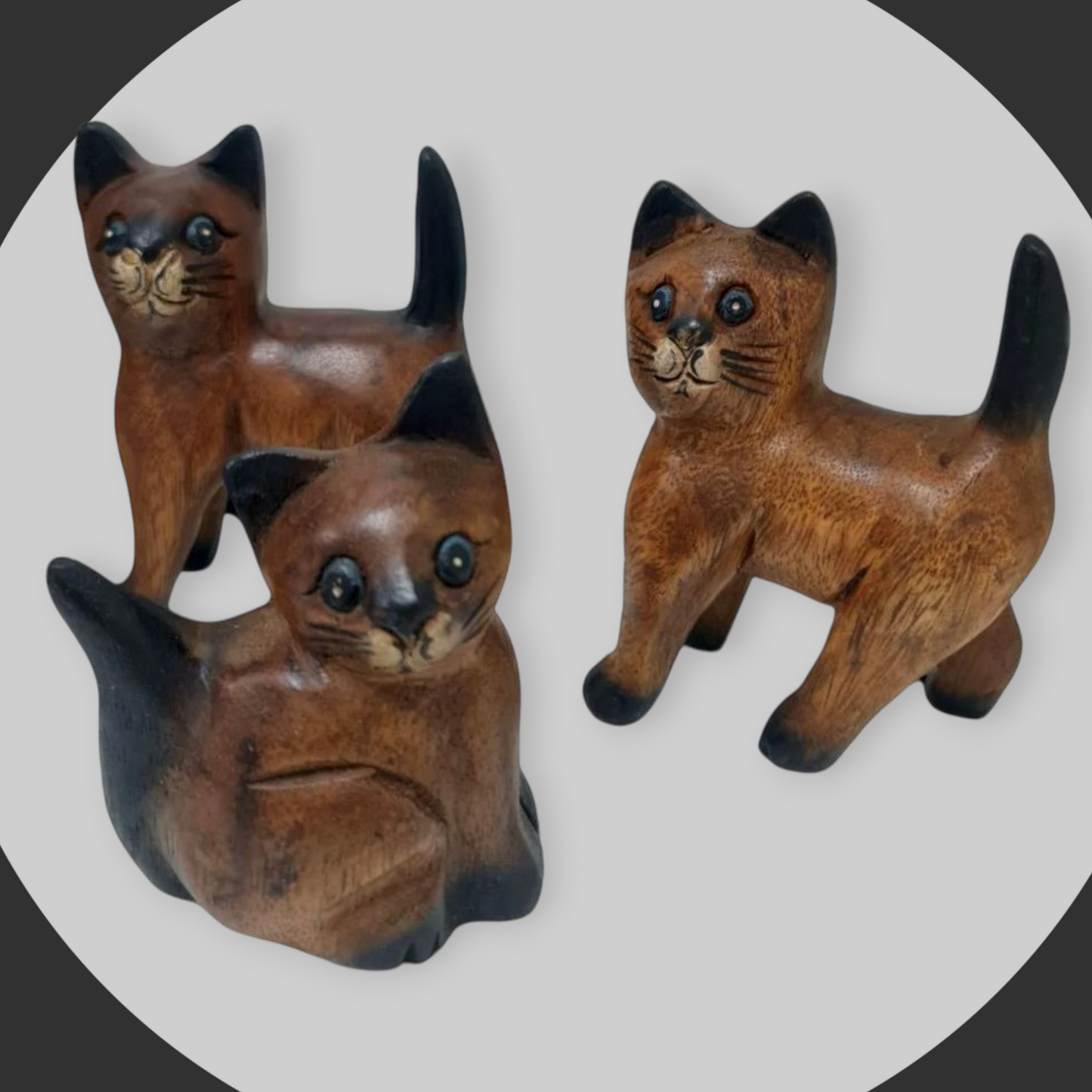 Gato de madera 12cm