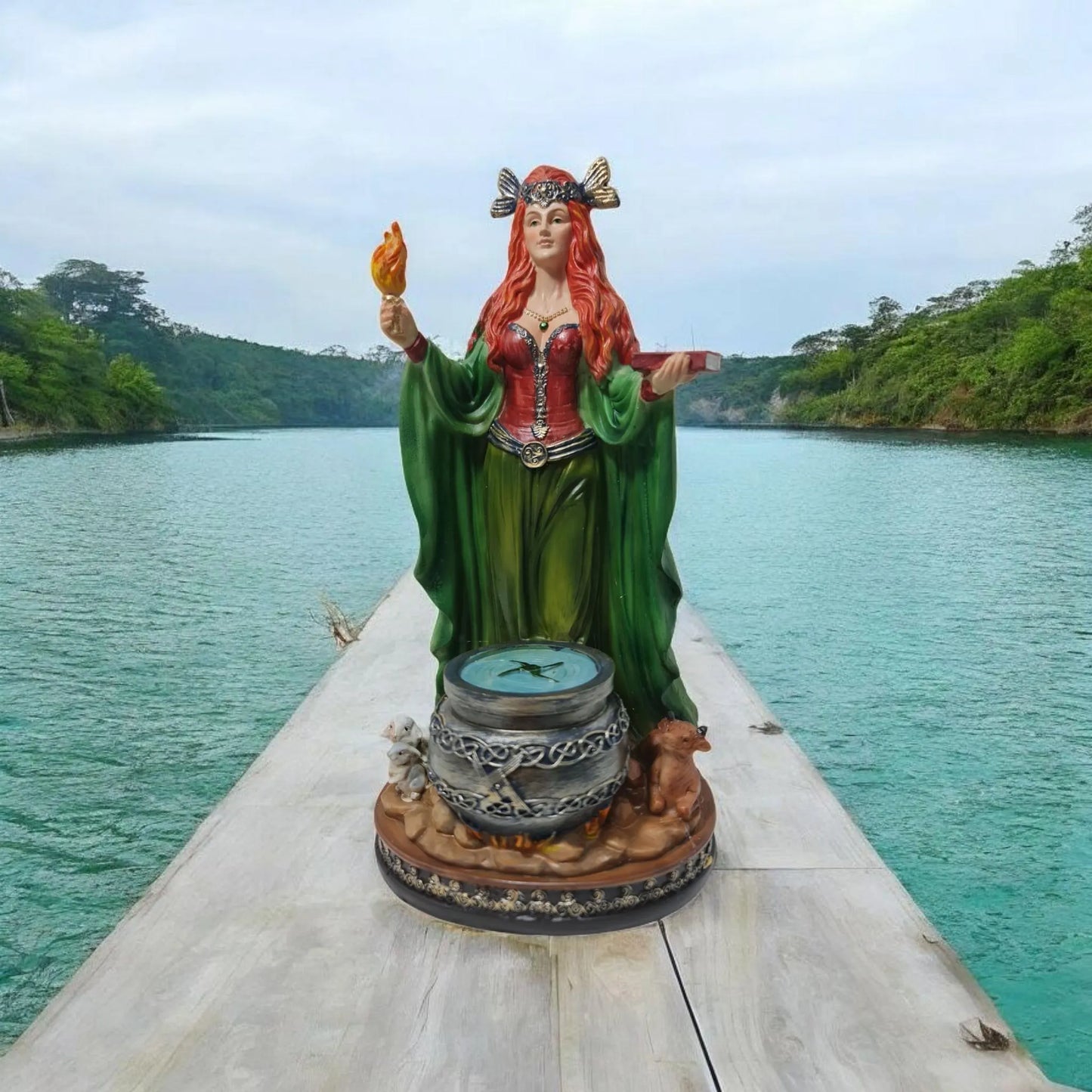 Estatua Diosa Brigid , dioses mitologicos , articulos esotéricos y religiosos