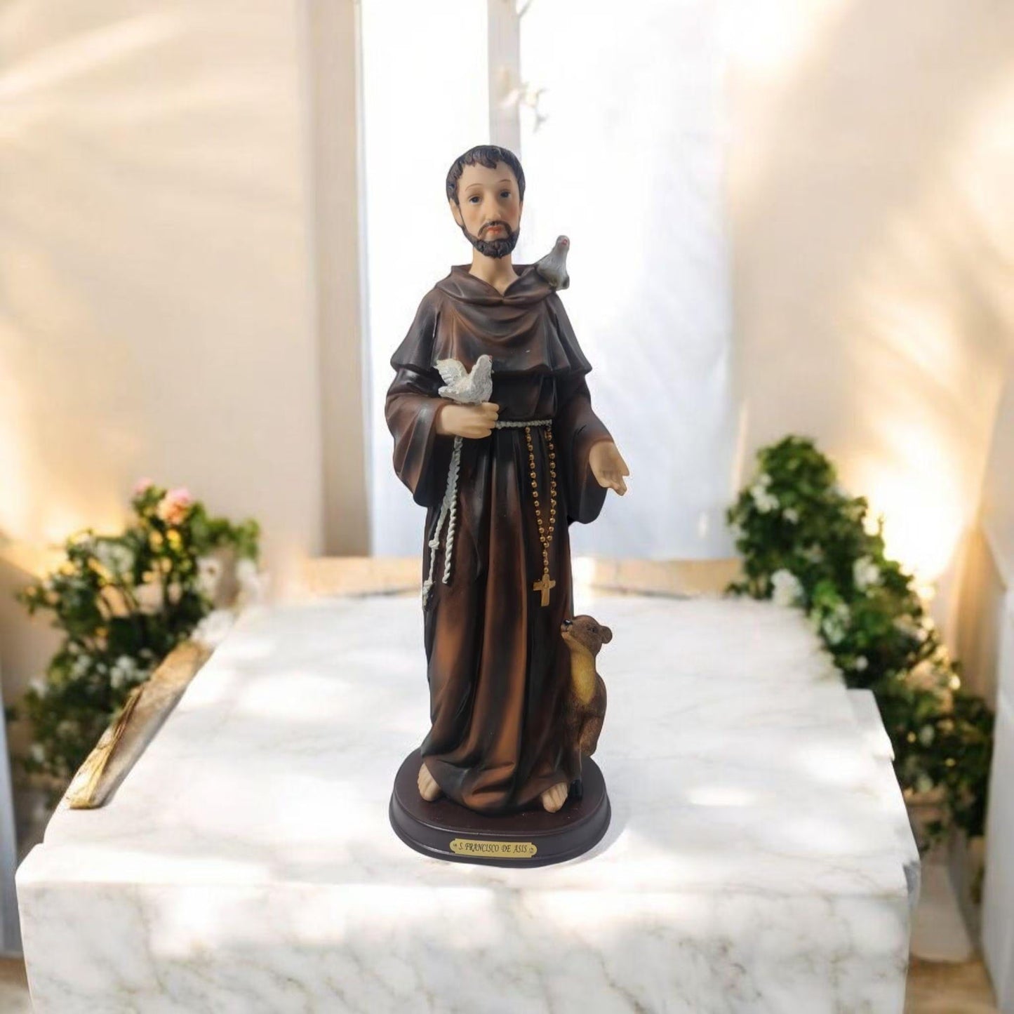 San Francisco de Asis 32cm , Santos y Vírgenes católicos , productos Religiosos