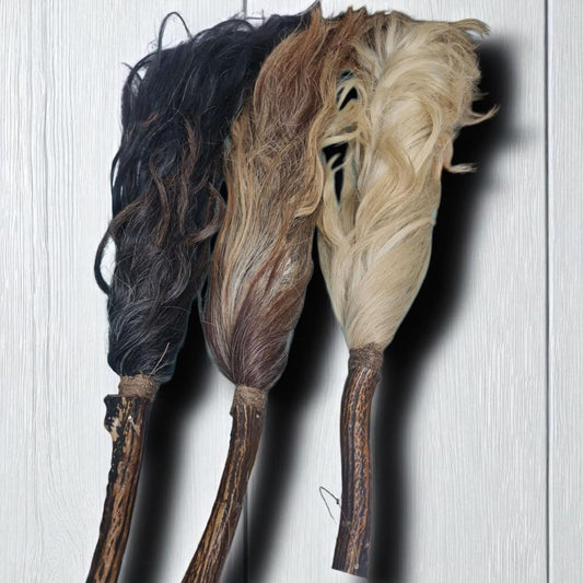 iruke africano con mango de asta de ciervo , Ifá Santeria Palo Mayombe babalawo