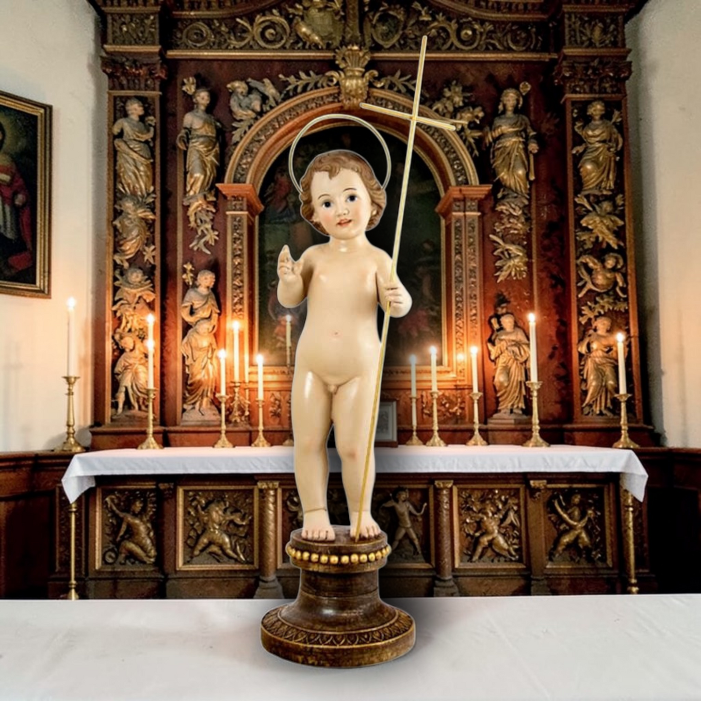 Jesuskind mit Engelsockel, Katholische Heilige und Jungfrauen, Religiöse Produkte